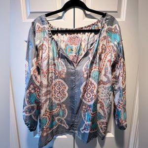 Johnny Was- Silk Multi-Colored Tunic